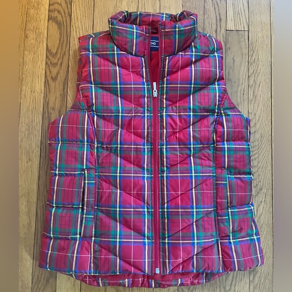 Lands' End Jackets & Blazers - Lands' End Plaid Puffer Vest